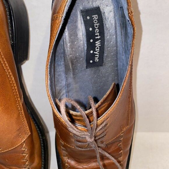 Robert Wayne Square Toe Leather Lace Up Oxfords 12 main image 5